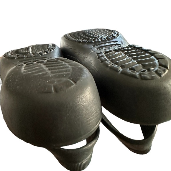 Crocs Womens Kadee Slingback Flats Round Toe Slip On Rubber Black Size 9 - Picture 3 of 4